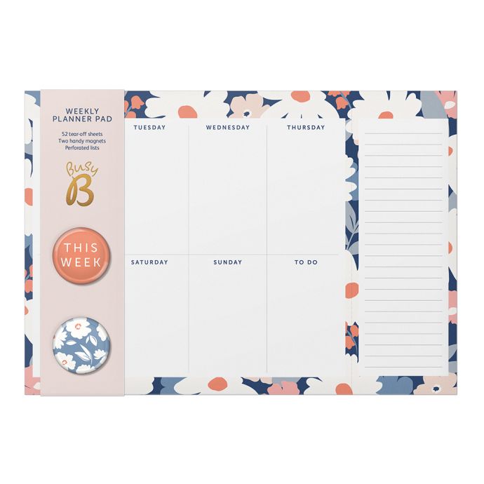 Busy B / Týždenný trhací plánovač s magnetmi Navy Daisy