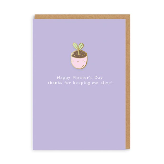 Ohh Deer / Přání ke dni matek Thanks For Keeping Me Alive + odznáček