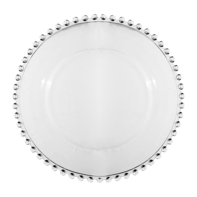 CÔTÉ TABLE / Sklenený tanier Pearl 27 cm