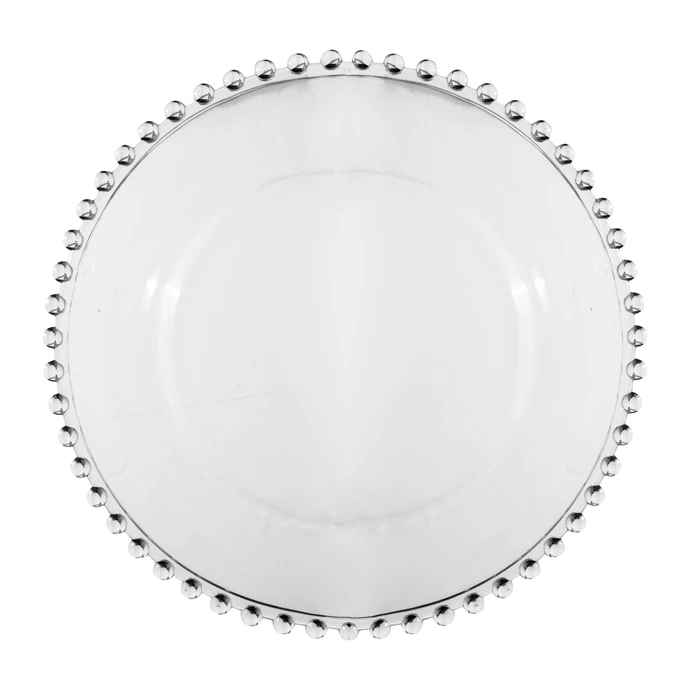 CÔTÉ TABLE / Sklenený tanier Pearl 27 cm
