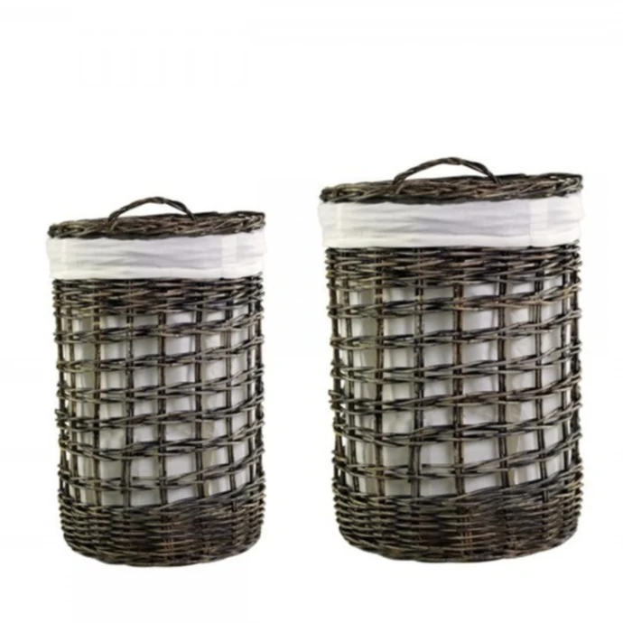 Chic Antique / Ratanový prádelní koš s víkem Ratan