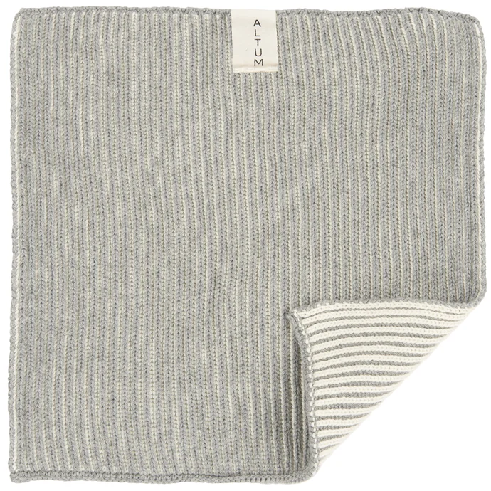 IB LAURSEN / Malý pletený ručník ALTUM Light Grey