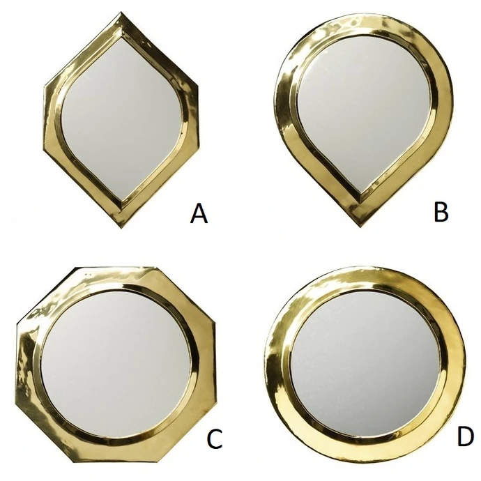 Tine K Home / Dekoratívne zrkadlo Brass - 4 druhy