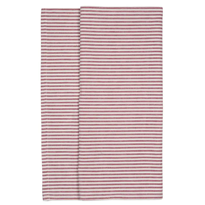IB LAURSEN / Bavlnený behúň na stôl Stripes red