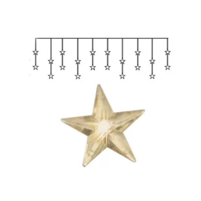 STAR TRADING / Světelný řetěz s hvězdičkami Star Curtain 180 cm