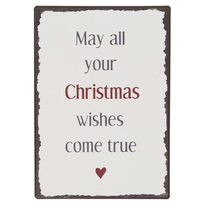 IB LAURSEN / Plechová cedule Your Christmas wishes come true