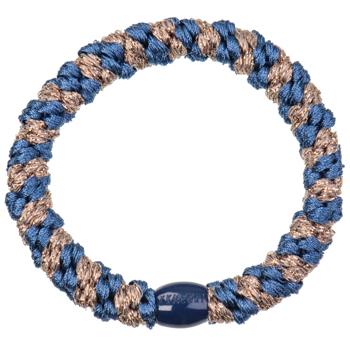 KKNEKKI / Gumička do vlasů Kknekki Indigo / Taupe Glitter Stripe