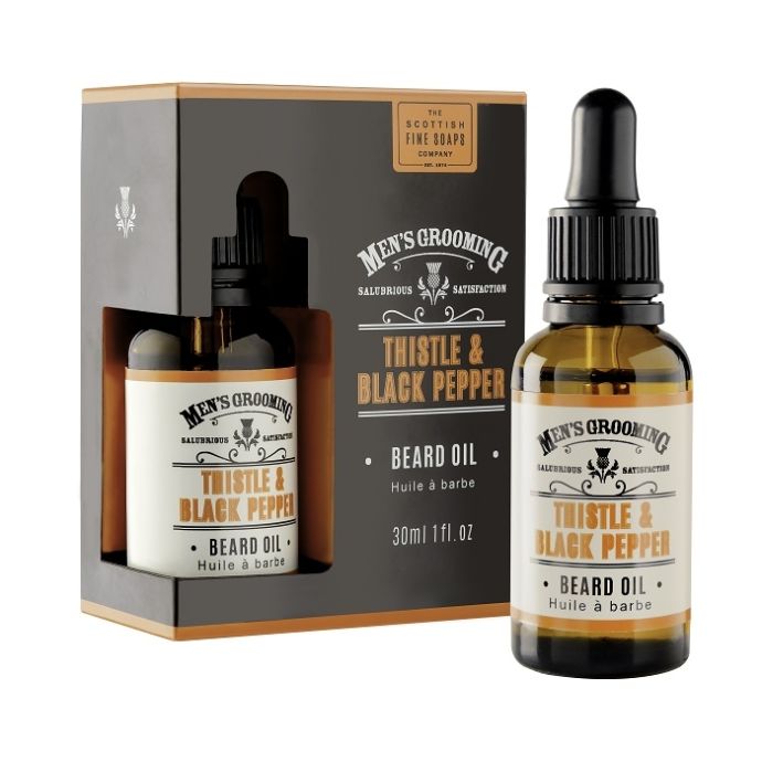 SCOTTISH FINE SOAPS / Pánsky olej na fúzy Thistle & Black Pepper 30ml
