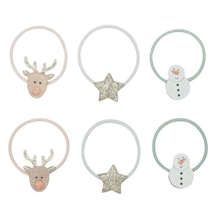 MIMI & LULA / Gumičky do vlasů Reindeer – set 6 ks