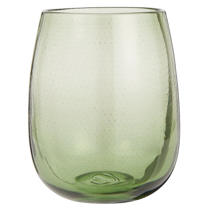 Ib Laursen / Skleněná váza Bubbles Olive 17,5 cm