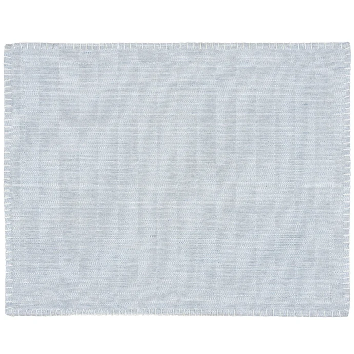 IB LAURSEN / Bavlnené prestieranie Dusty Blue/ White