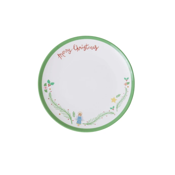 rice / Melaminový vánoční talířek Xmas Angel 16 cm