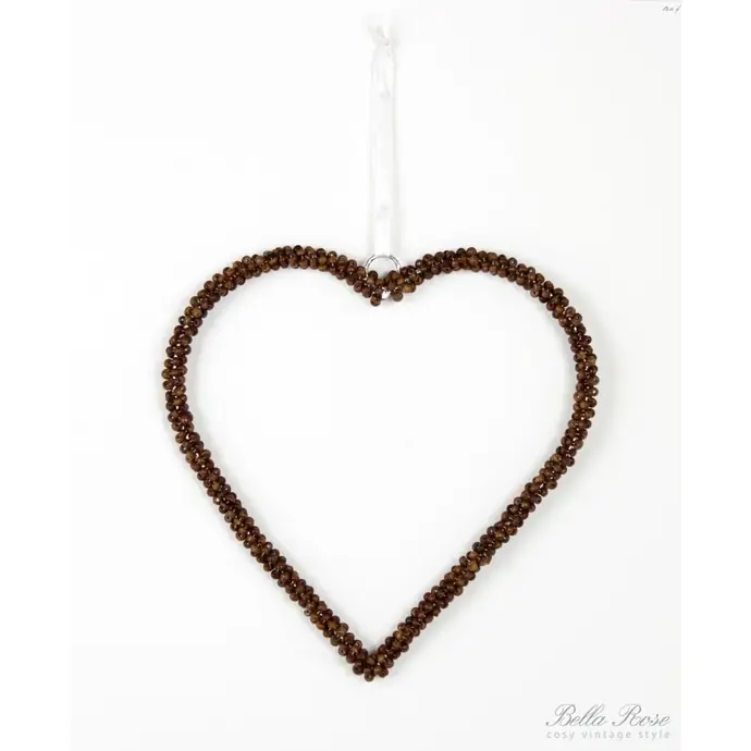 NORDAL / Závěsné dekorativní srdce Wooden beads