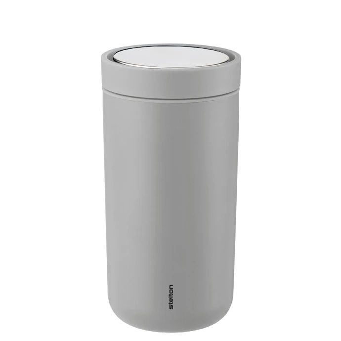 Stelton / Cestovný hrnček To Go Click Steel Matt Light grey 200 ml