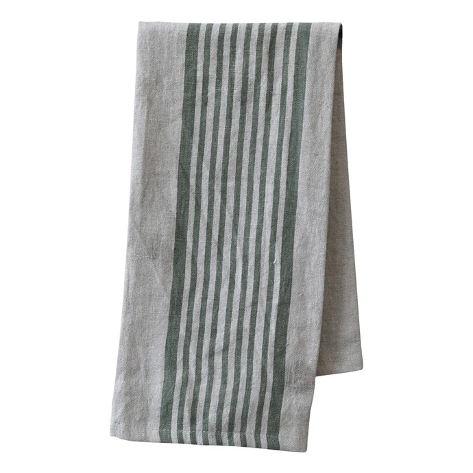 Éternel / Bavlnená utierka Stripes Olive 70×50 cm