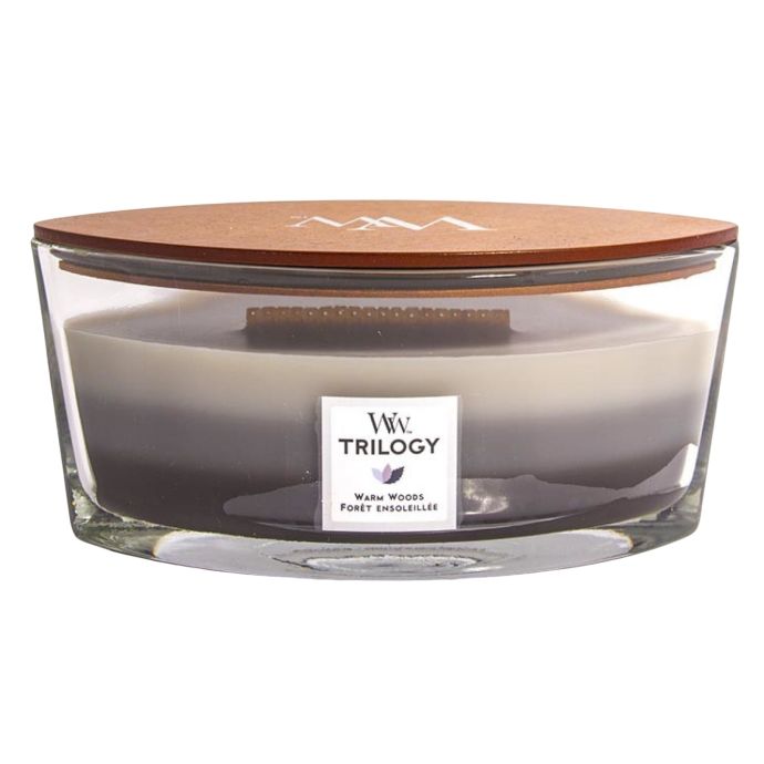 WoodWick / Vonná sviečka WoodWick Trilogy - Warm Woods 454 g