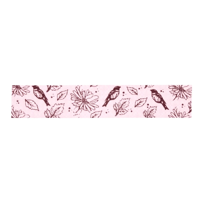 MADAM STOLTZ / Designová samolepicí páska Flowers&Birds Pink