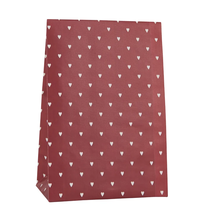 Ib Laursen / Papírový sáček Hearts Red 28,5cm