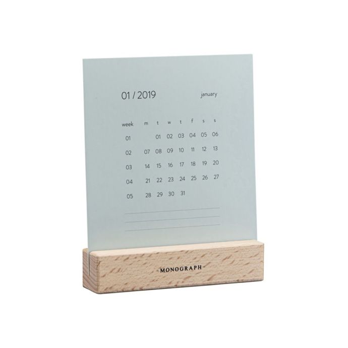 MONOGRAPH / Mesačný plánovací kalendár 2019 Turn