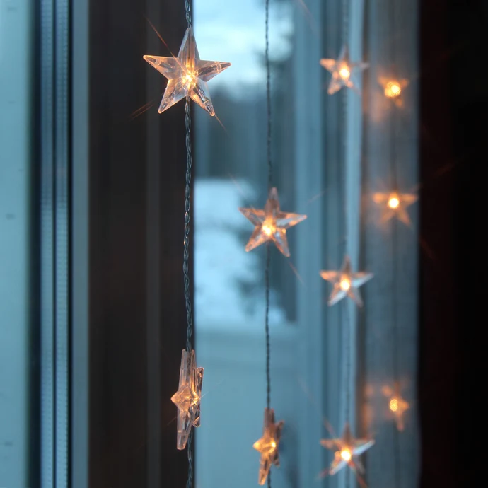 STAR TRADING / Světelný řetěz s hvězdičkami Star Curtain 90 × 200 cm