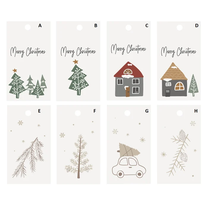 IB LAURSEN / Papírový štítek na dárek Christmas Designs