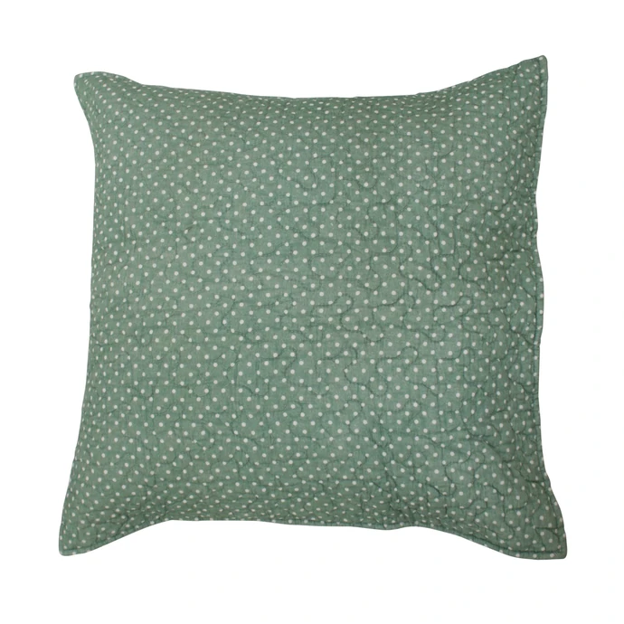 Krasilnikoff / Prešívaná obliečka na vankúš Dots Dusty Green 50x50cm