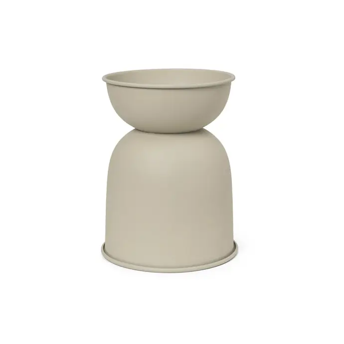 Ferm Living / Kovový květináč Hourglass Cashmere Extra Small