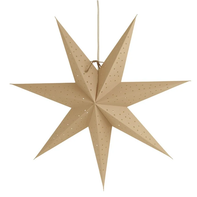 Watt & Veke / Závěsná svítící hvězda Stella Beige 60 cm