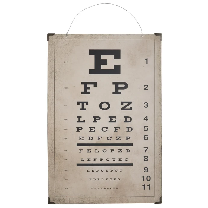 IB LAURSEN / Drevená ceduľa Eye Test