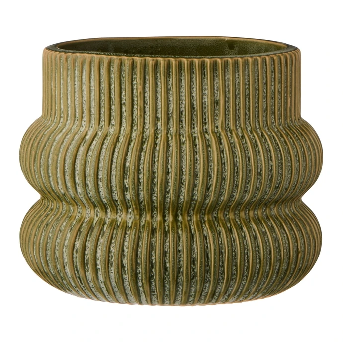 Ib Laursen / Keramický obal na květináč Distressed Green 16 cm