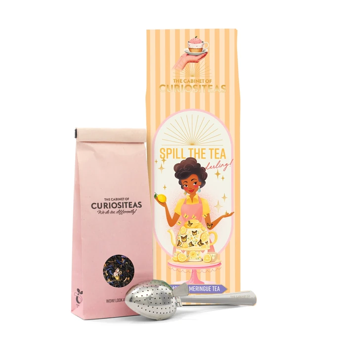 The Cabinet of CURIOSITEAS / Ochucený černý čaj Lemon Pie Meringue Tea 70 g + sítko
