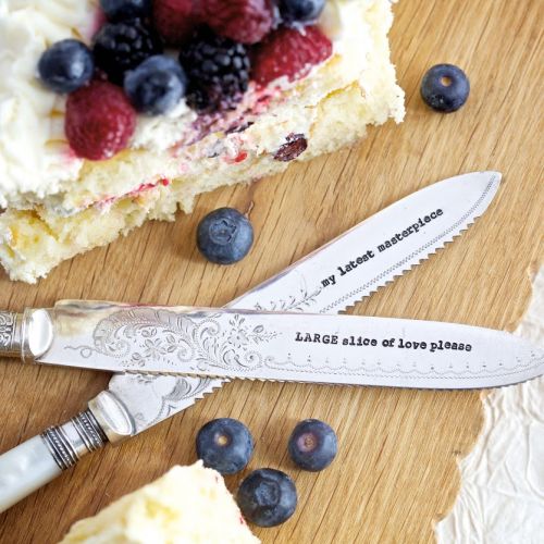 La de da! Living / Postříbřený nůž na dort Slice Of Love
