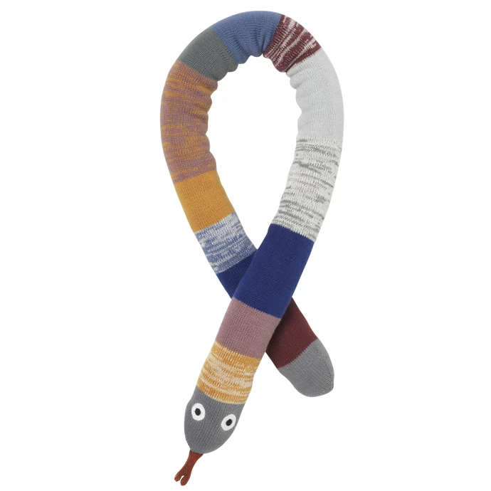 ferm LIVING / Pletený had Dusty Rainbow Mini Snake