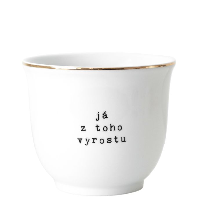 Bella Rose / Porcelánový obal na kvetináč Já z toho vyrostu 10 cm - CZ
