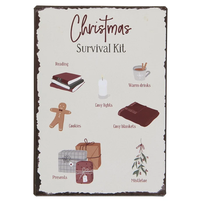 Ib Laursen / Plechová cedule Christmas Survival Kit