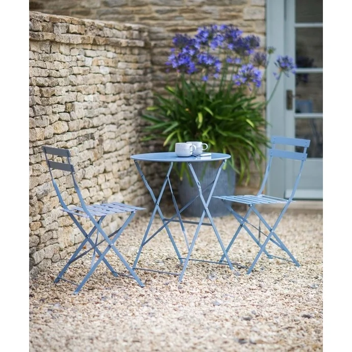 Garden Trading / Záhradný set stolíka so stoličkami Dorset blue