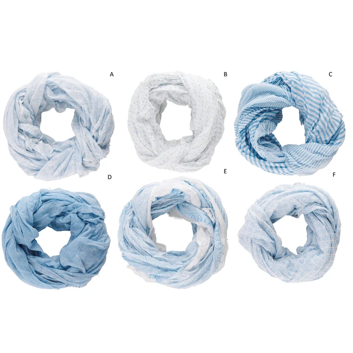 IB LAURSEN / Bavlněný šátek Blue Pattern