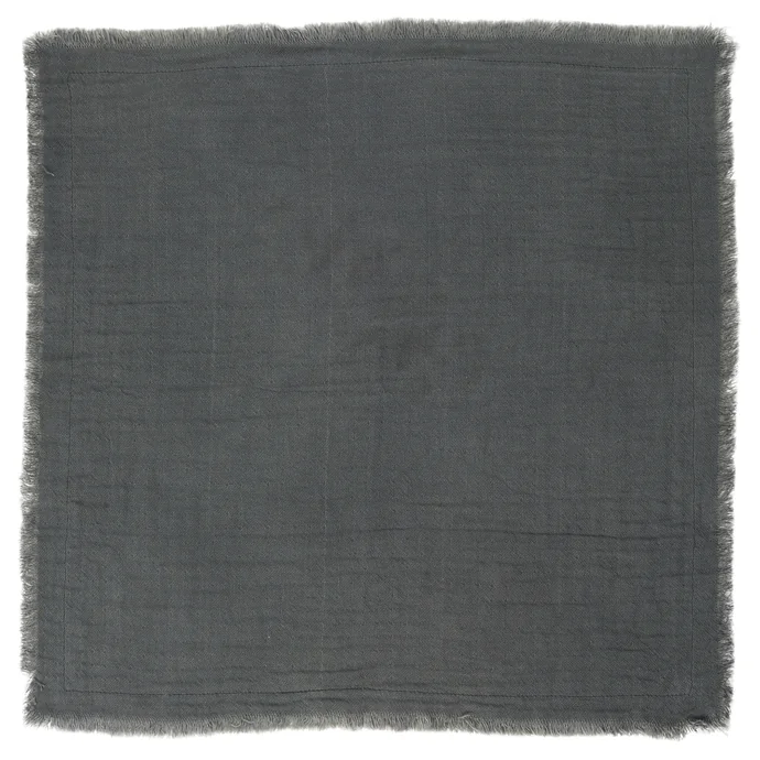 Ib Laursen / Bavlnený obrúsok Double Weaving Dark Grey 40 x 40 cm