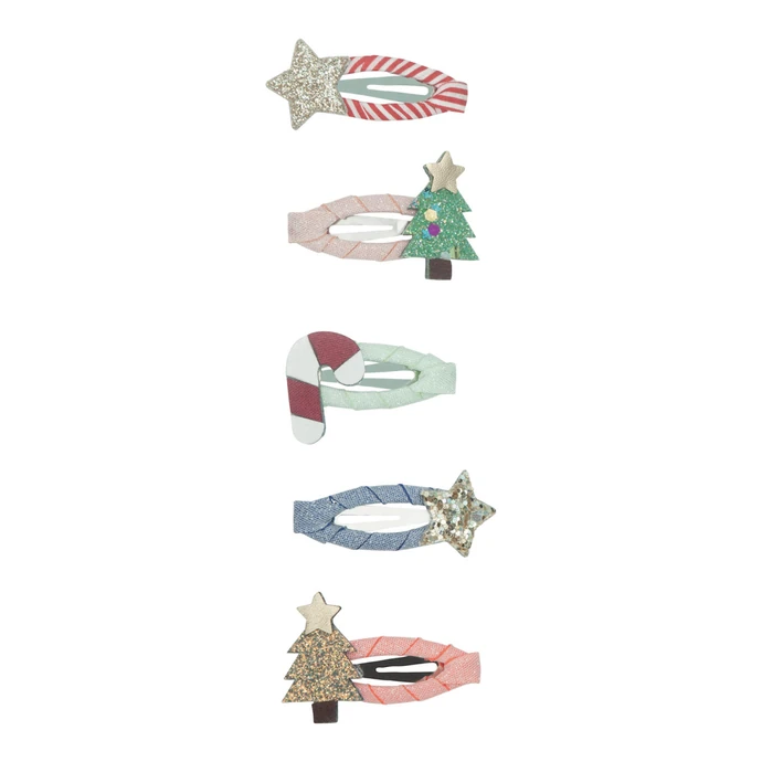 MIMI & LULA / Sponky do vlasů Christmas Mini Clic Clac – set 5 ks