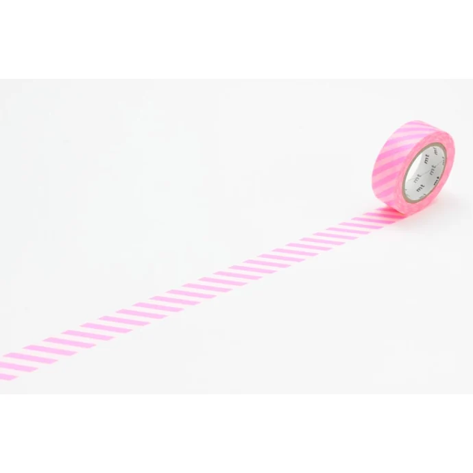 mt / Dizajnová samolepiaca páska Stripe shocking pink