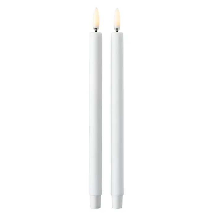 STOFF NAGEL / Voskové LED sviečky White – set 2 ks