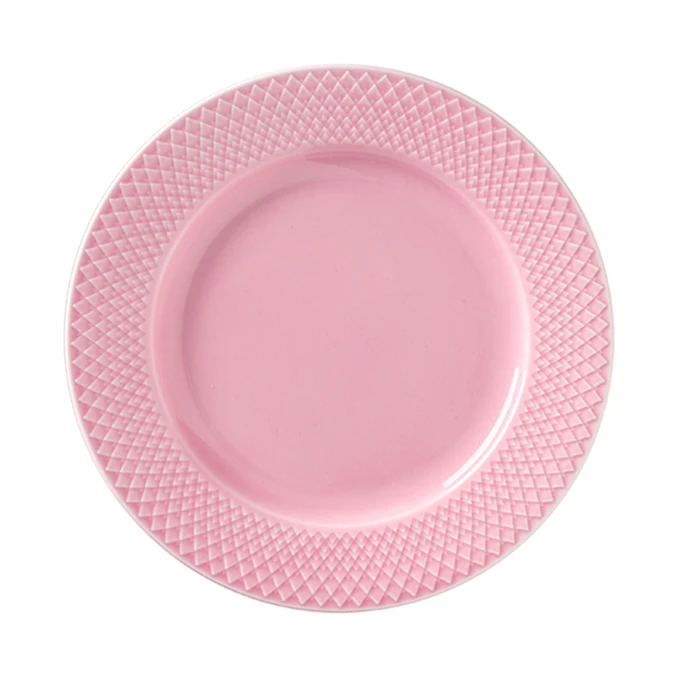 LYNGBY / Porcelánový tanier Rhombe Pink 21 cm