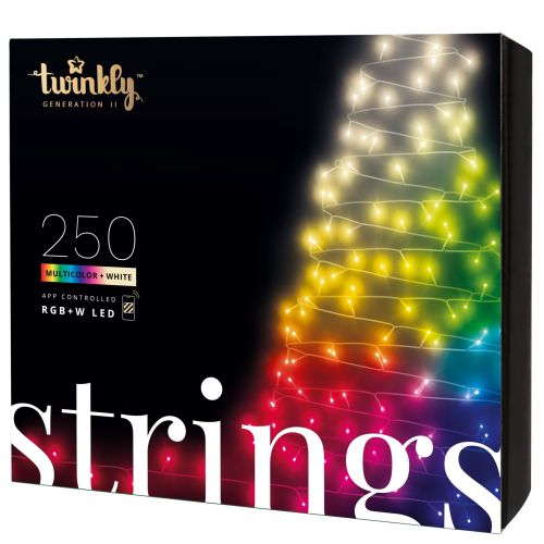 Twinkly / Inteligentná LED svetelná reťaz Twinkly Strings Multicolor + White - 250 žiaroviek