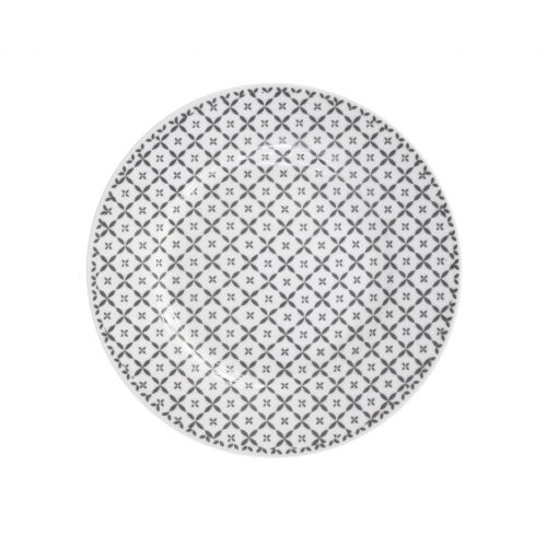 Krasilnikoff / Dezertní talíř Charcoal diagonal 20 cm