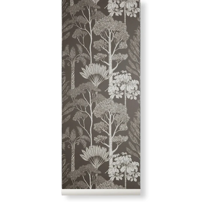 Ferm Living / Tapeta Katie Scott Trees Brown Grey