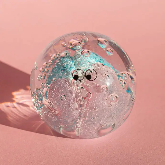 Studio Arhoj / Skleněná figurka Crystal Blob Bubbles Ball