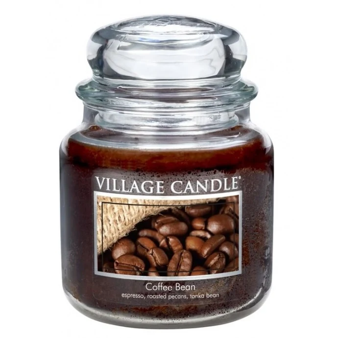 VILLAGE CANDLE / Svíčka ve skle Coffee Bean - střední