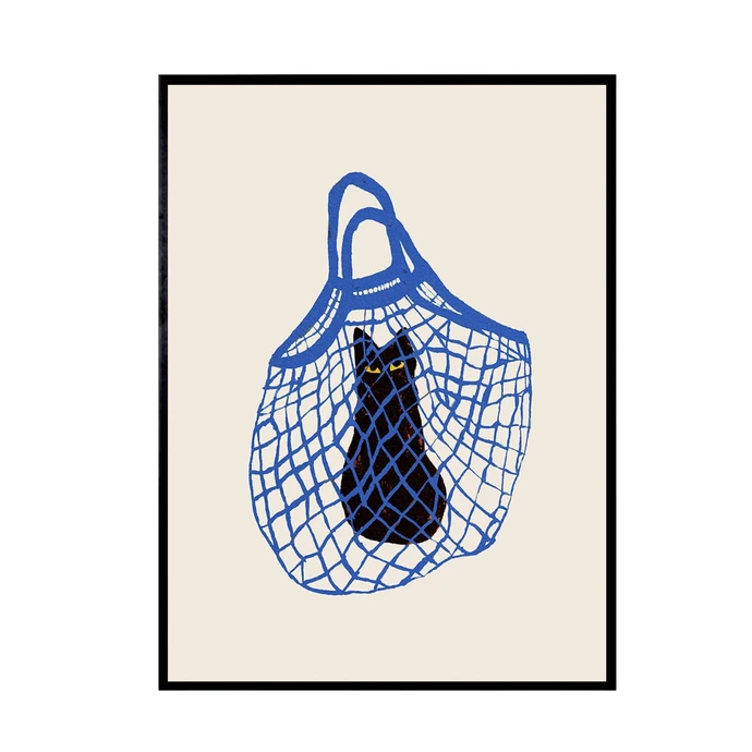 THE POSTER CLUB / Autorský plagát The Cat's in the Bag by Chloe Purpero Johnson 30x40 cm