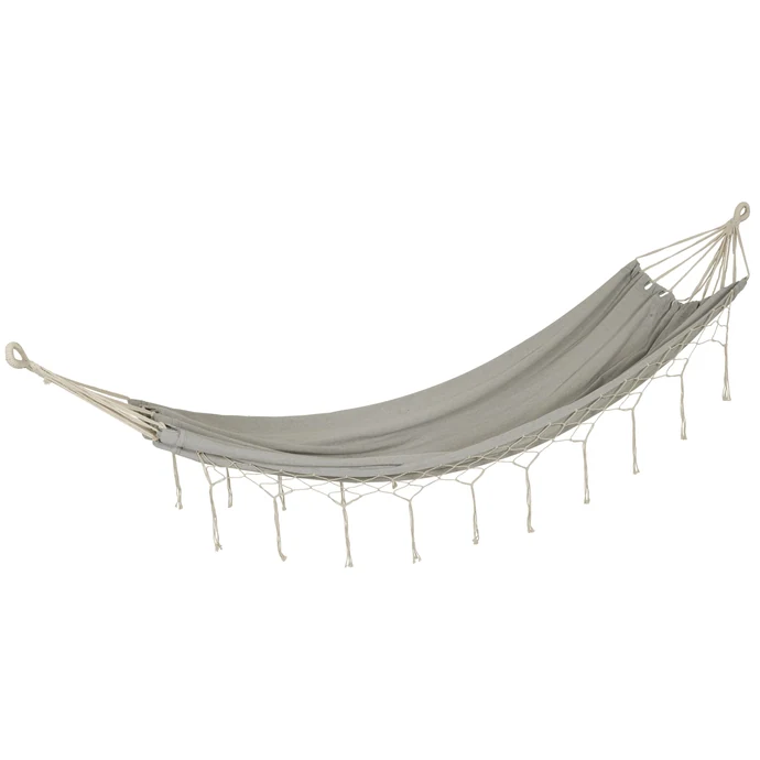 Ib Laursen / Houpací síť Grey/Blue Melange/ OffWhite Tassels