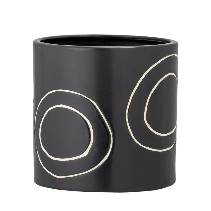 Bloomingville / Kameninový obal na kvetináč Troy Black